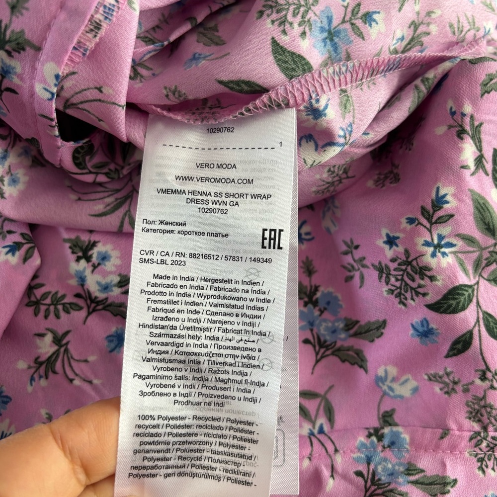 Vero Moda Pink Floral Mini Dress - Picture 7 of 7